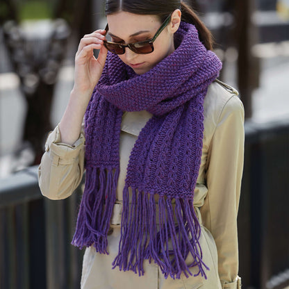 Patons Book Ends Knit Scarf Single Size