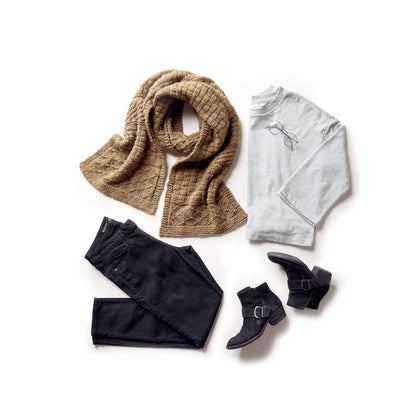 Patons Texture Mix Knit Scarf Single Size