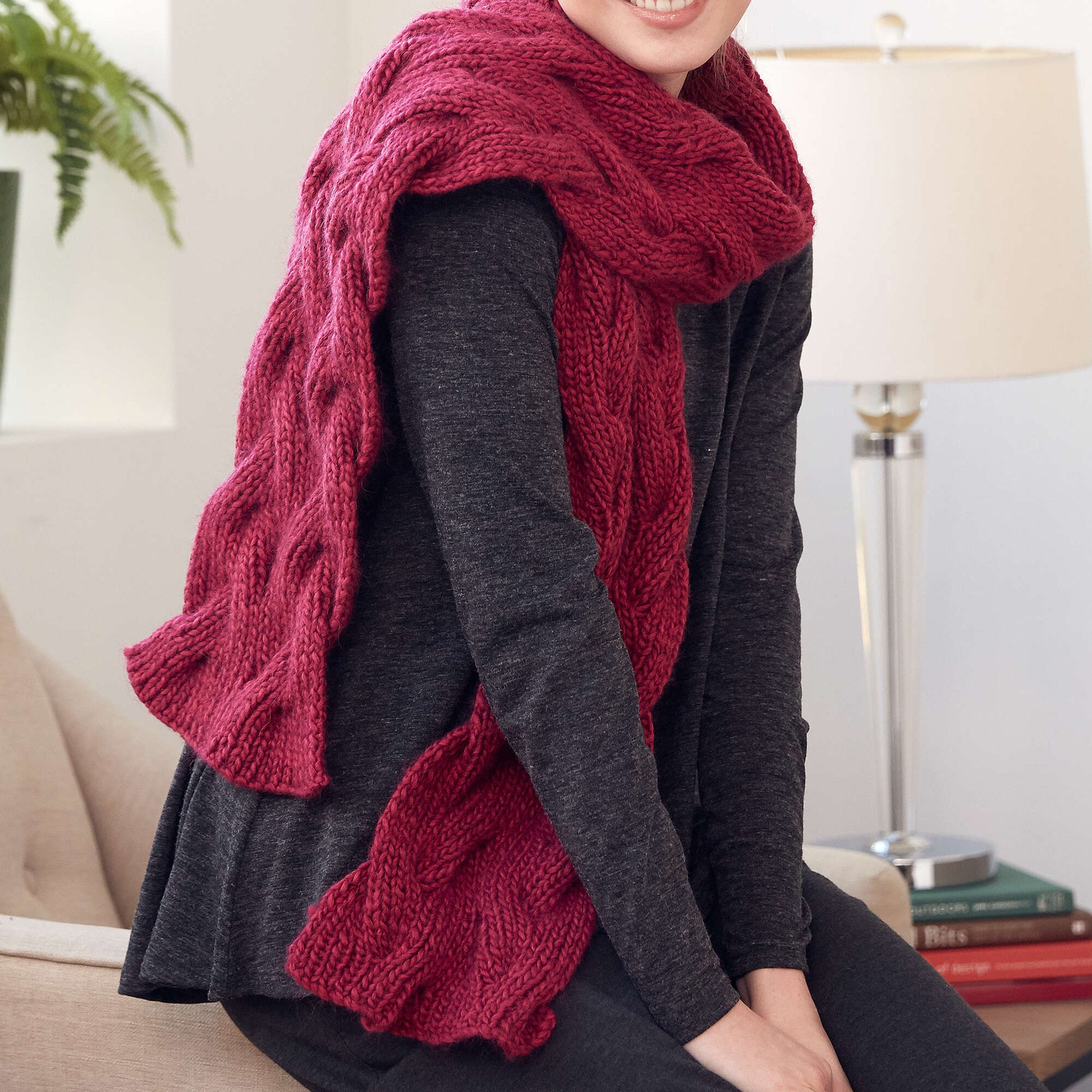 Free Patons Both Sides Now Knit Scarf Pattern