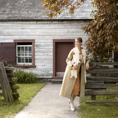 Patons Cables & Poms Knit Scarf Single Size