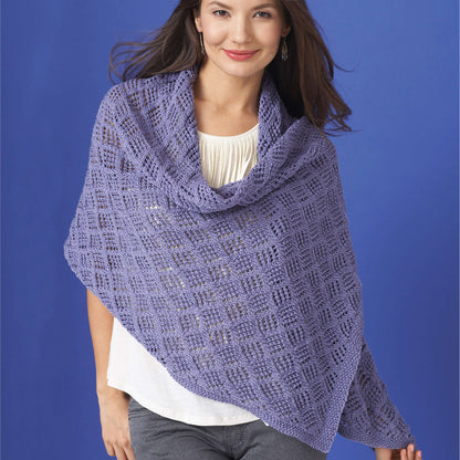Patons Knit Diamond Lace Wrap Single Size