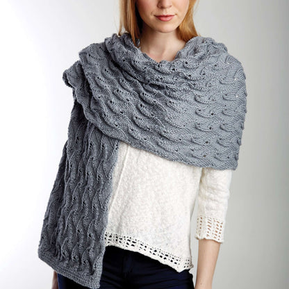 Patons Knit Elegant Lace Shawl Single Size