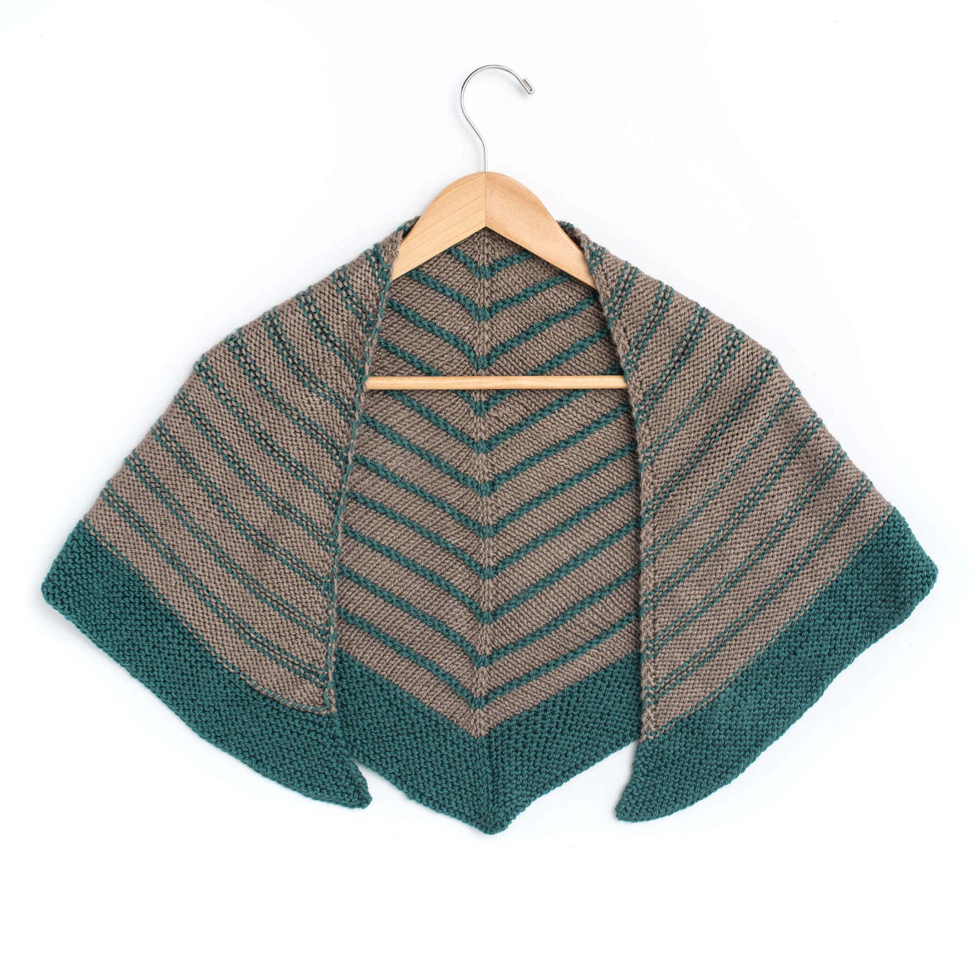Free Patons Cozy Striped Kerchief Knit Pattern