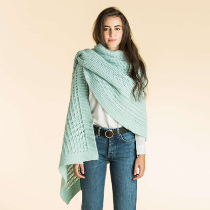 Patons Knit Easy Eyelet Stitch Wrap Single Size