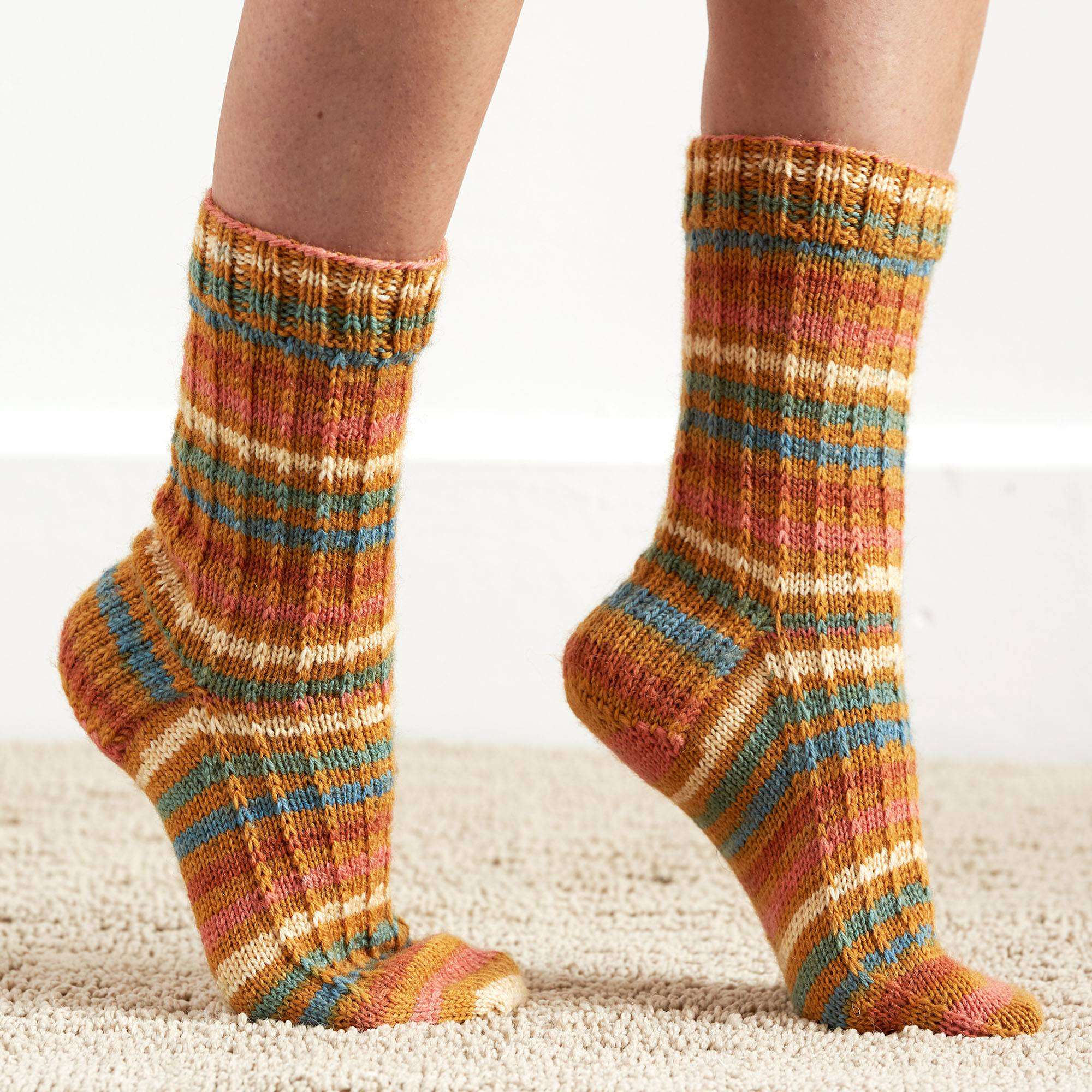 Patons Slip Knit Socks Pattern | Yarnspirations