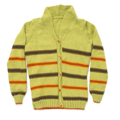Patons Shawl Collar Striped Knit Cardigan XS/S