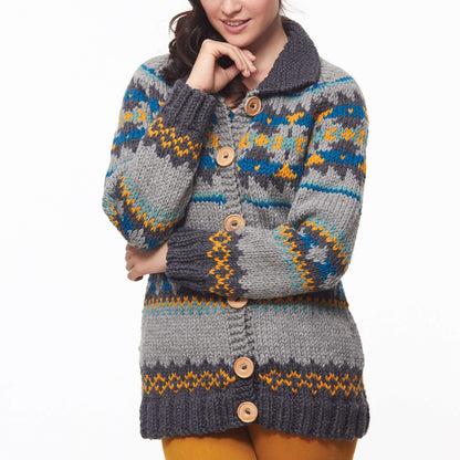 Patons Cowichan Style Raglan Knit Cardigan XS/S