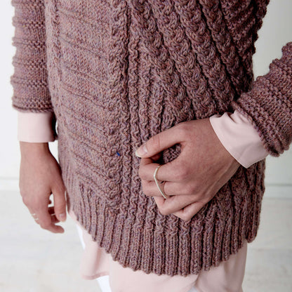 Patons Knit Directional Cables Sweater XS/M