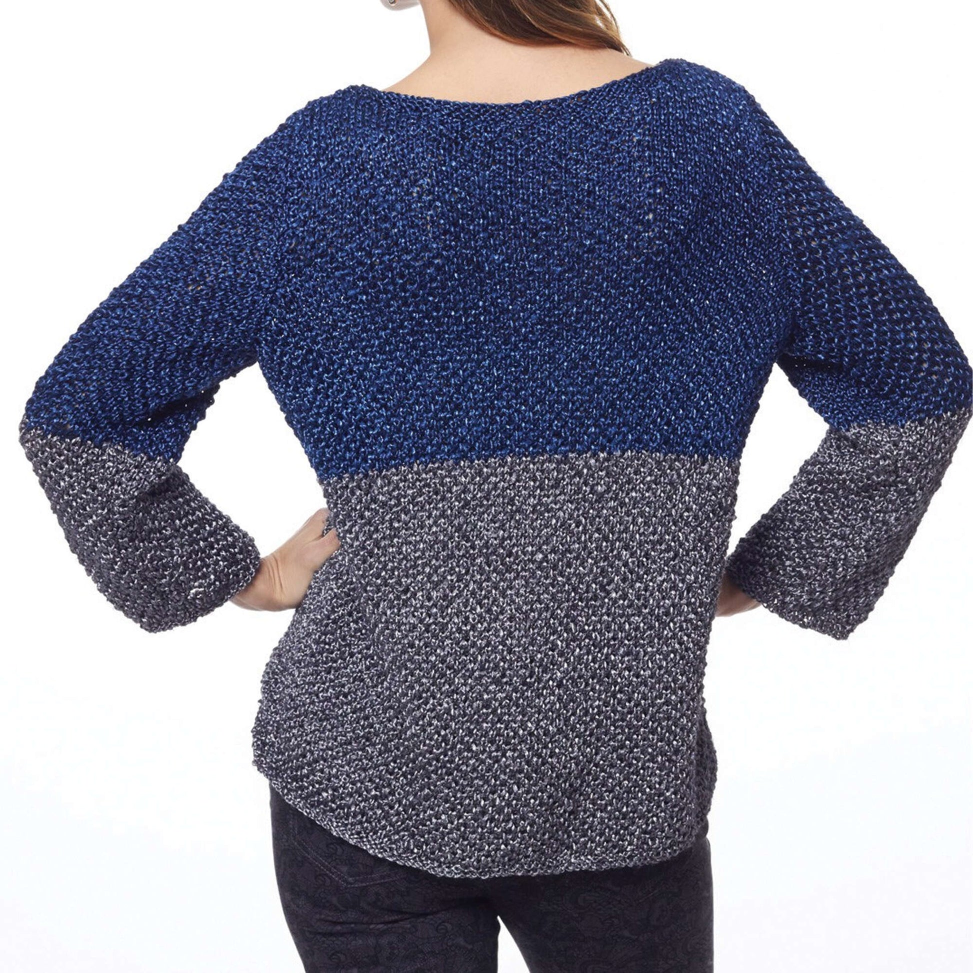 Free Patons Color Dipped Top Knit Pattern