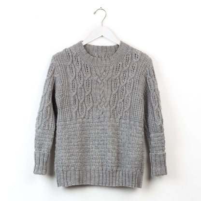 Patons Boxy Cabled Crew Knit Pullover XS/S
