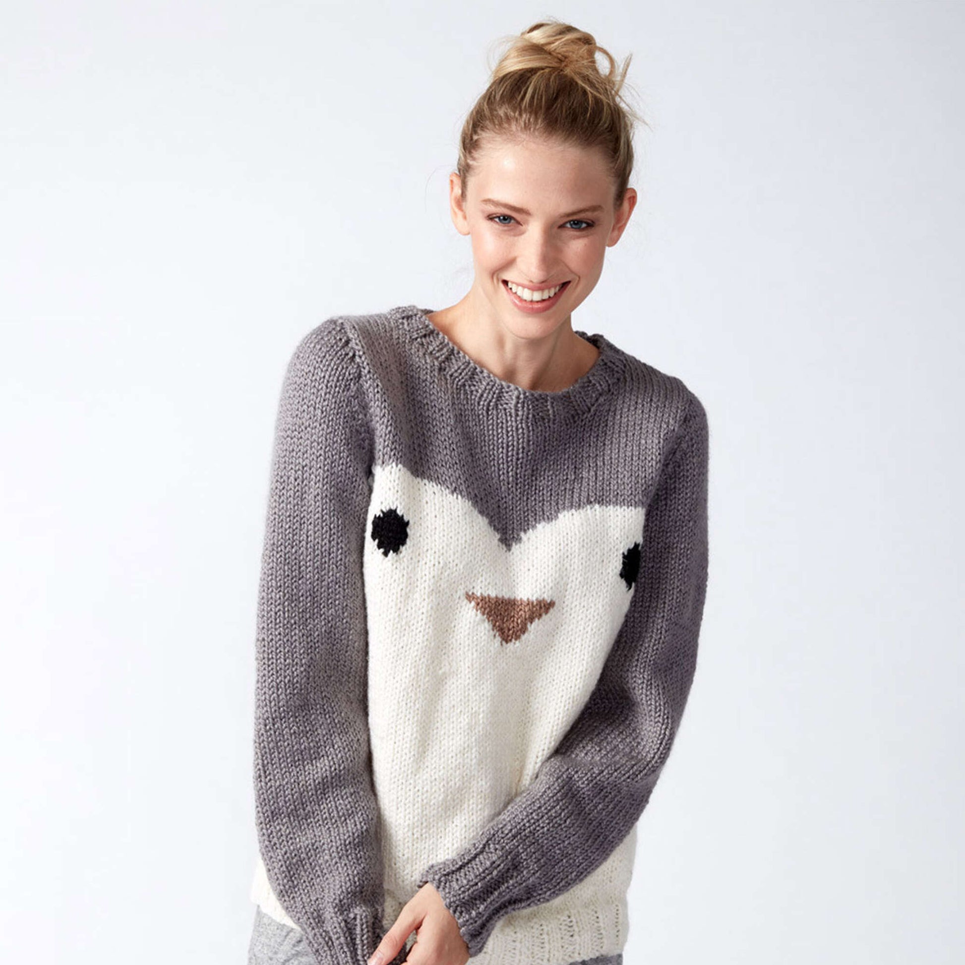 Free Patons Penguin Knit Holiday Sweater Pattern
