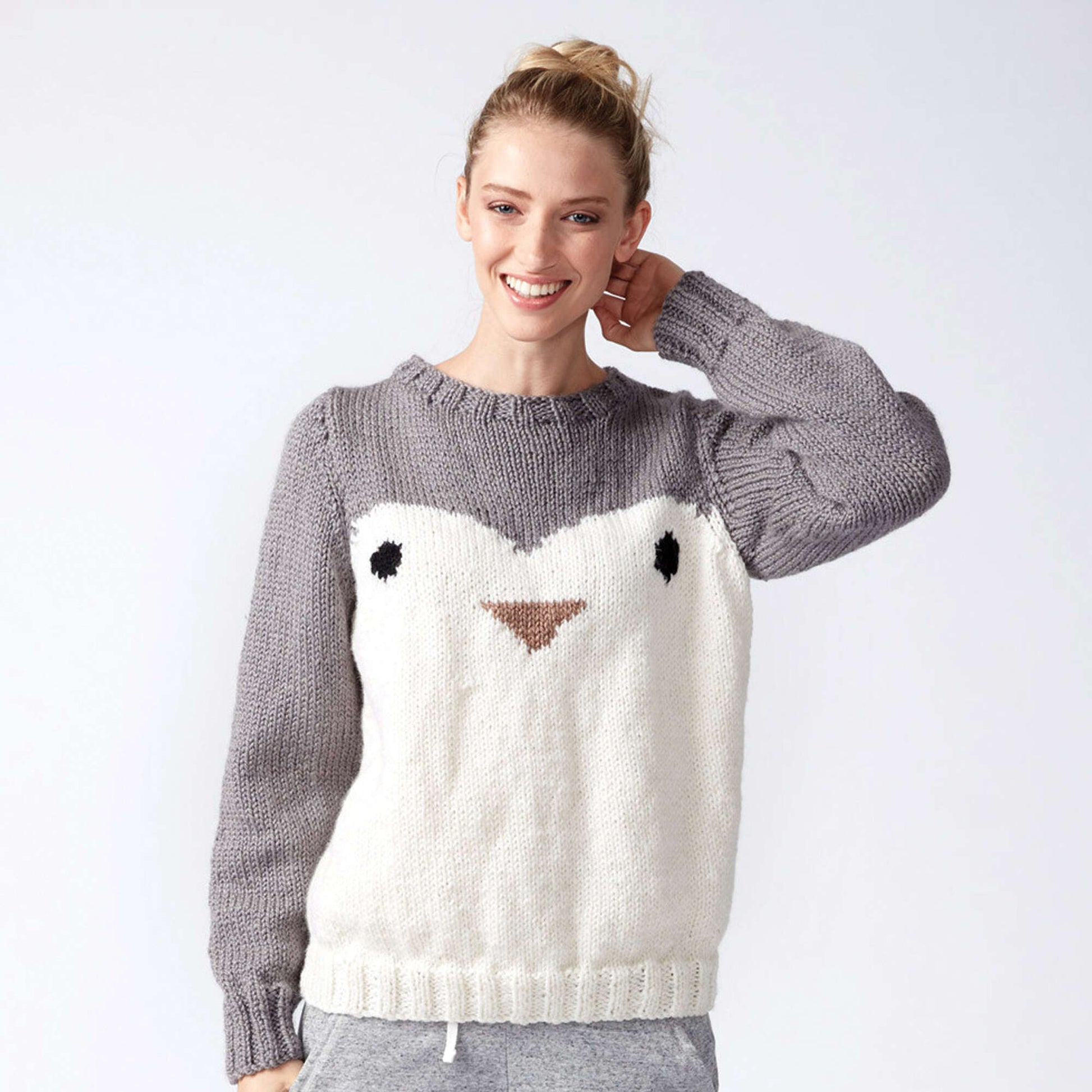 Free Patons Penguin Knit Holiday Sweater Pattern