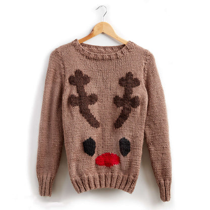 Patons Reindeer Knit Holiday Sweater 4XL/5XL