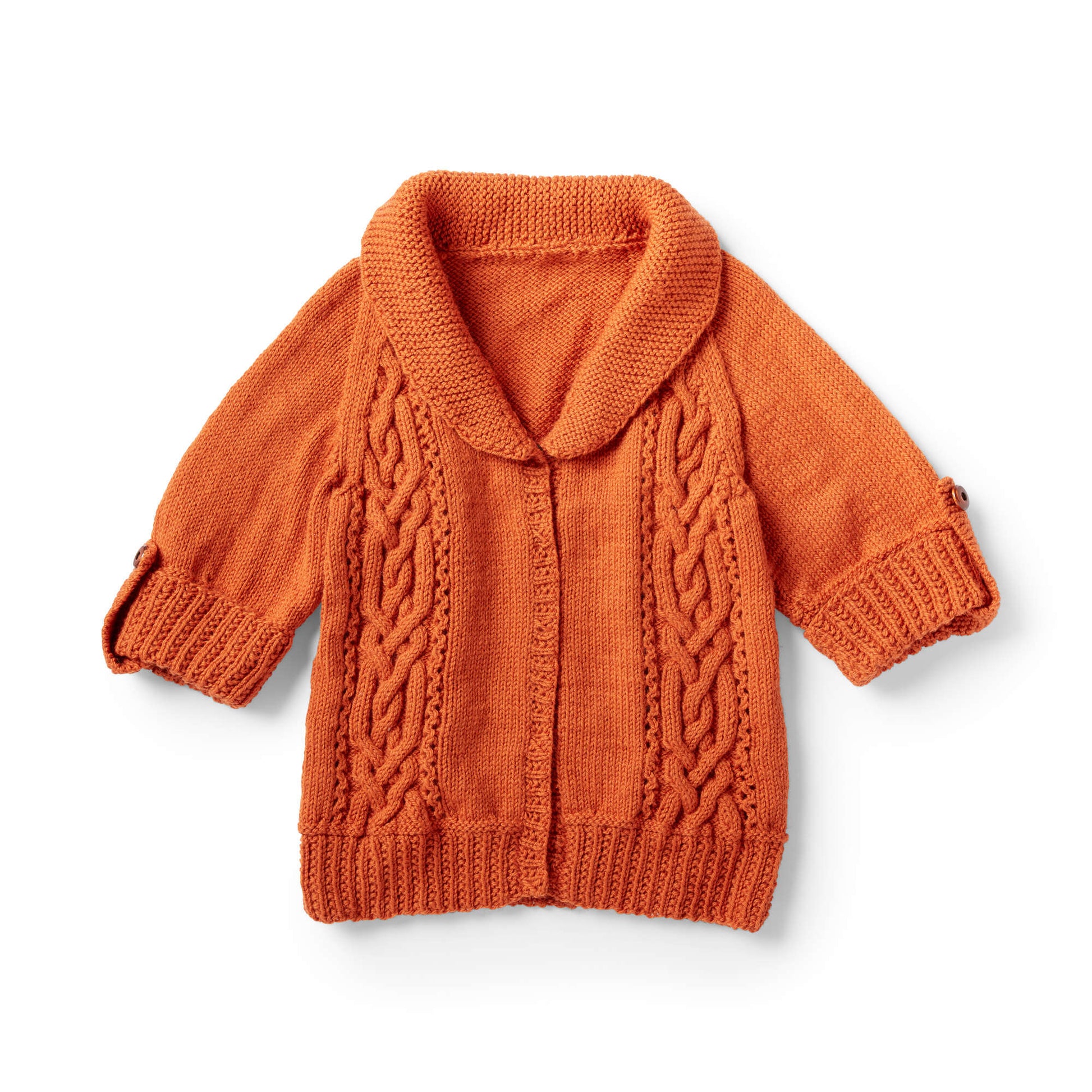 Free Patons Cables And Collar Knit Cardigan Pattern