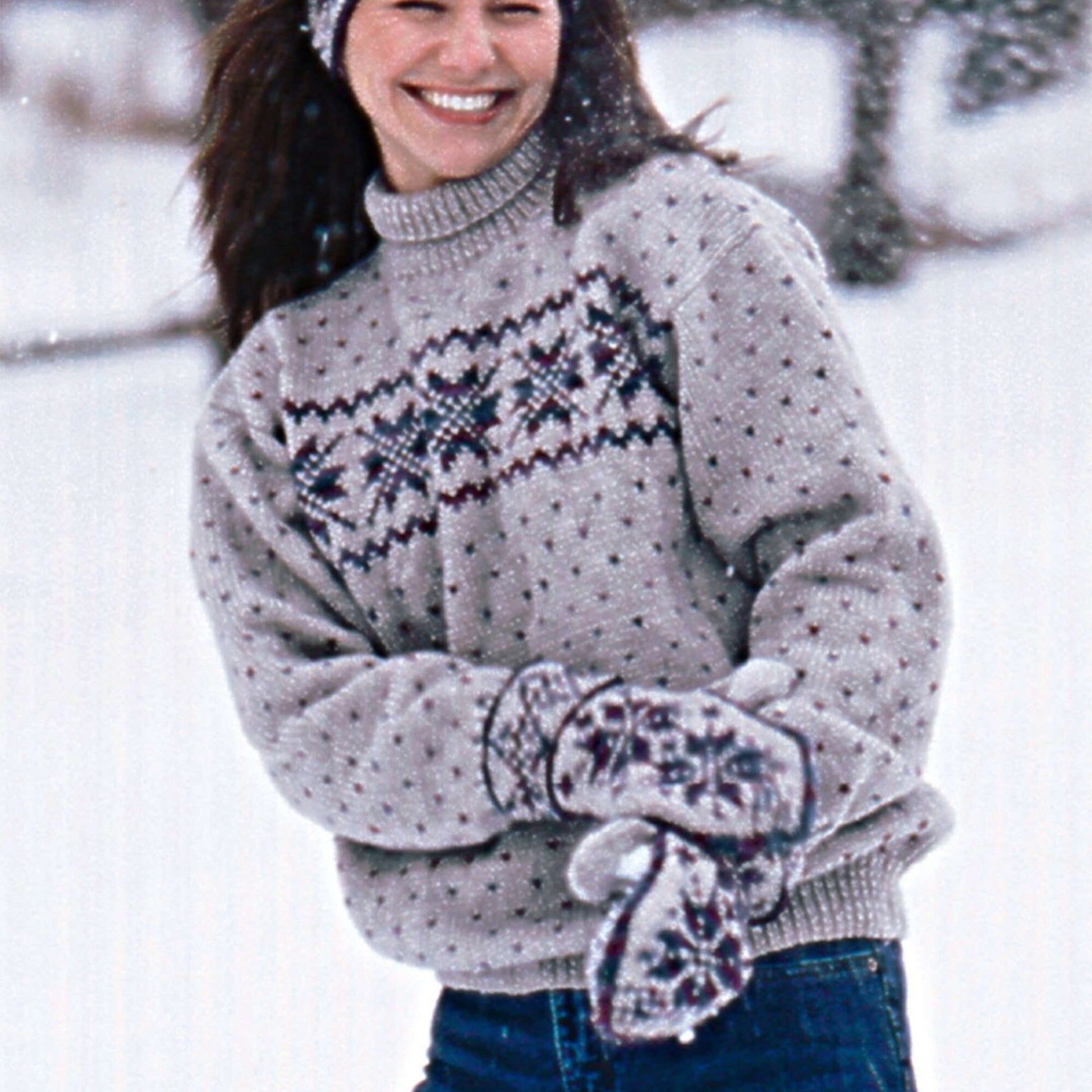 Free Patons Snowflake Pullover Knit Pattern
