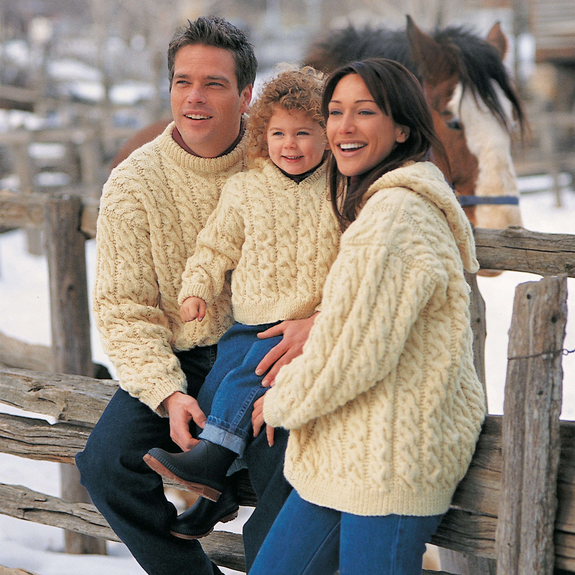 Free Patons Family Cables Knit Pattern