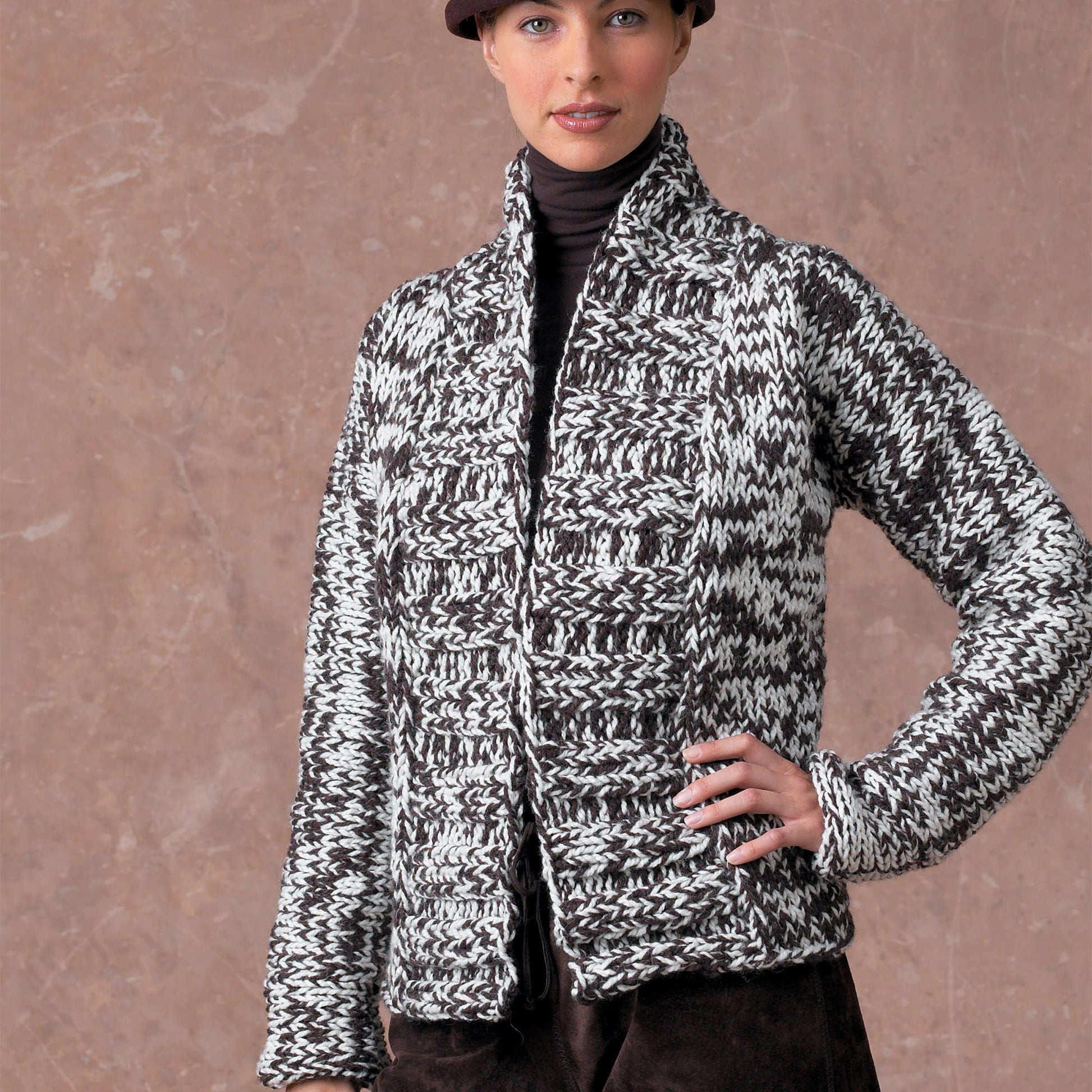 Free Patons Knit Tweed Jacket Pattern