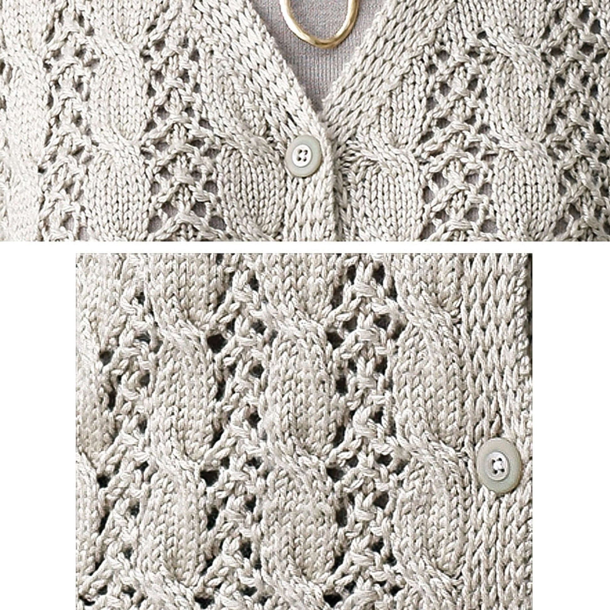Patons Lace And Cable Knit Cardigan 4XL/5XL