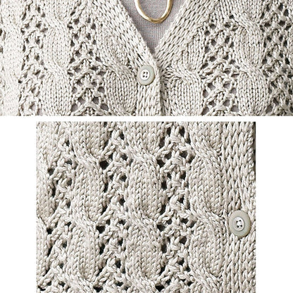 Patons Lace and Cable Knit Cardigan 4XL/5XL
