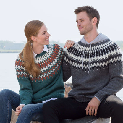 Patons His & Hers Knit Yoke Sweaters His