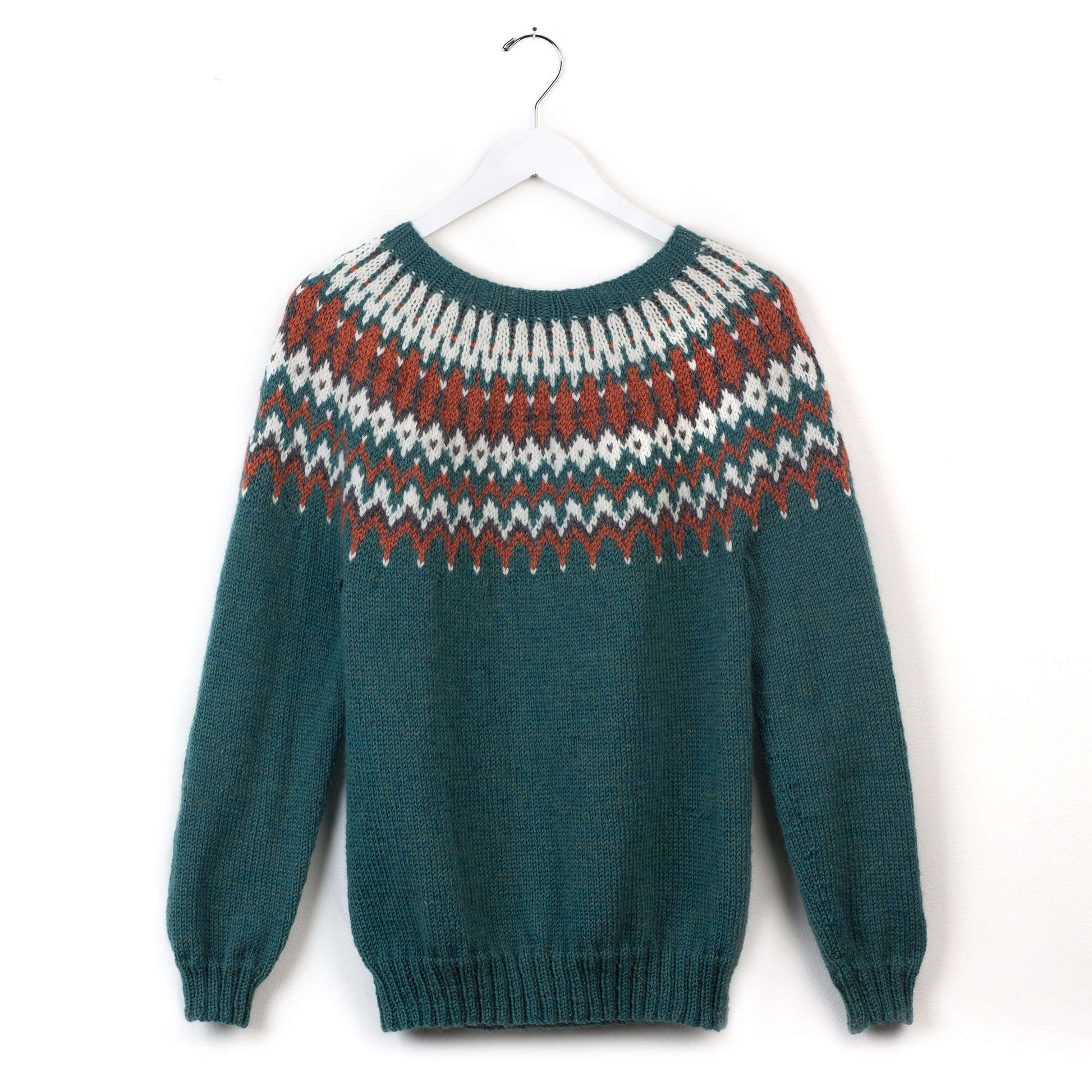 Free Patons His & Hers Knit Yoke Sweaters Pattern