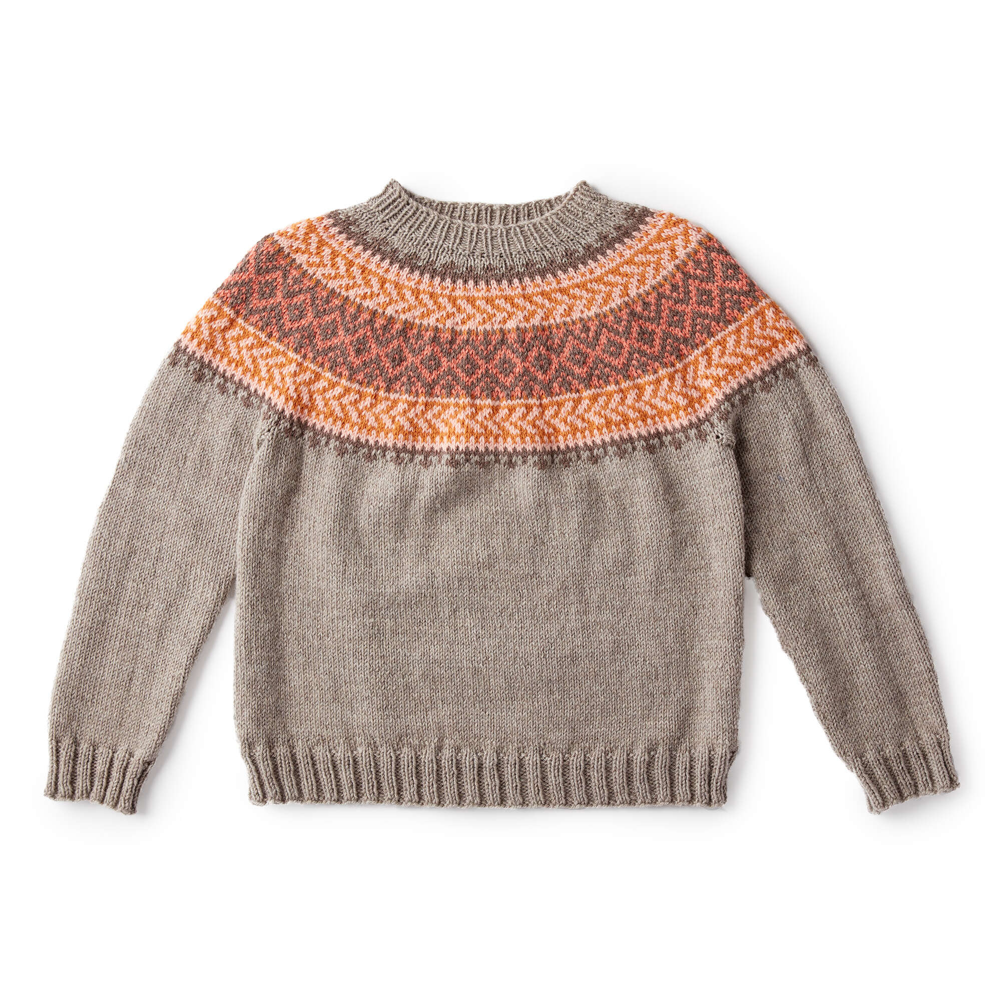 Free Patons Cumberland Yoke Sweater Knitting Pattern | Yarnspirations