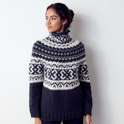 Patons Nomad Fair Isle Knit Pullover M/L