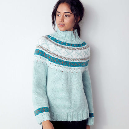 Patons Park Place Knit Yoke Pullover XS/S