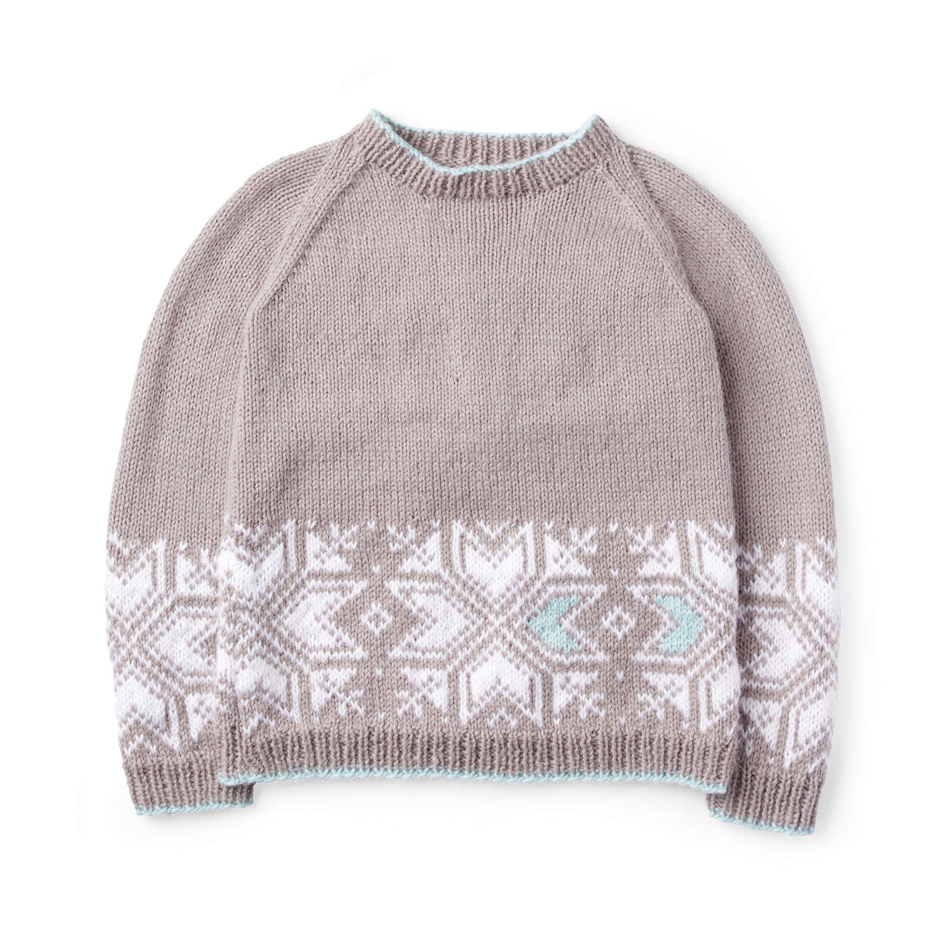 Free Patons Graphic Snowflake Knit Sweater Pattern