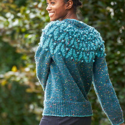 Patons Rich Tweed Chevron Knit Sweater 4/5XL
