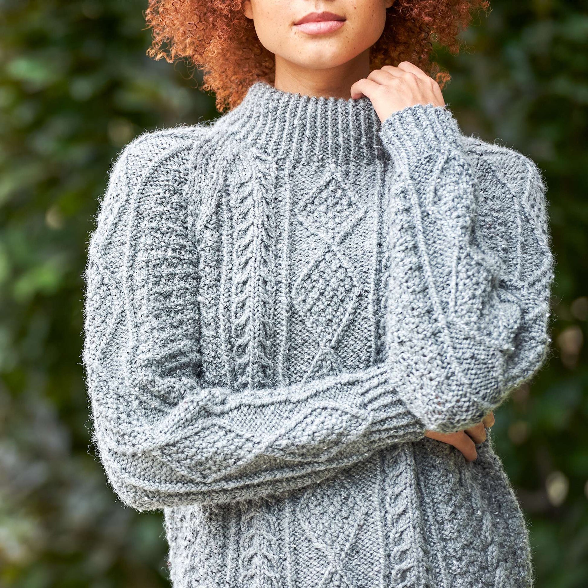 Free Patons My Boyfriends Cable Knit Pullover Pattern