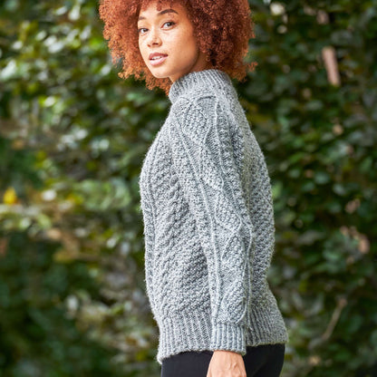 Patons My Boyfriends Cable Knit Pullover 4/5XL