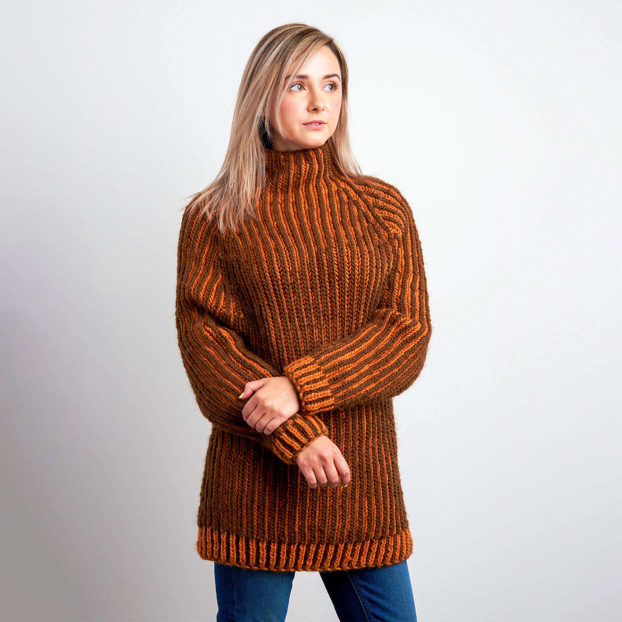 Free Patons Wychwood Park Brioche Pullover Knitting Pattern