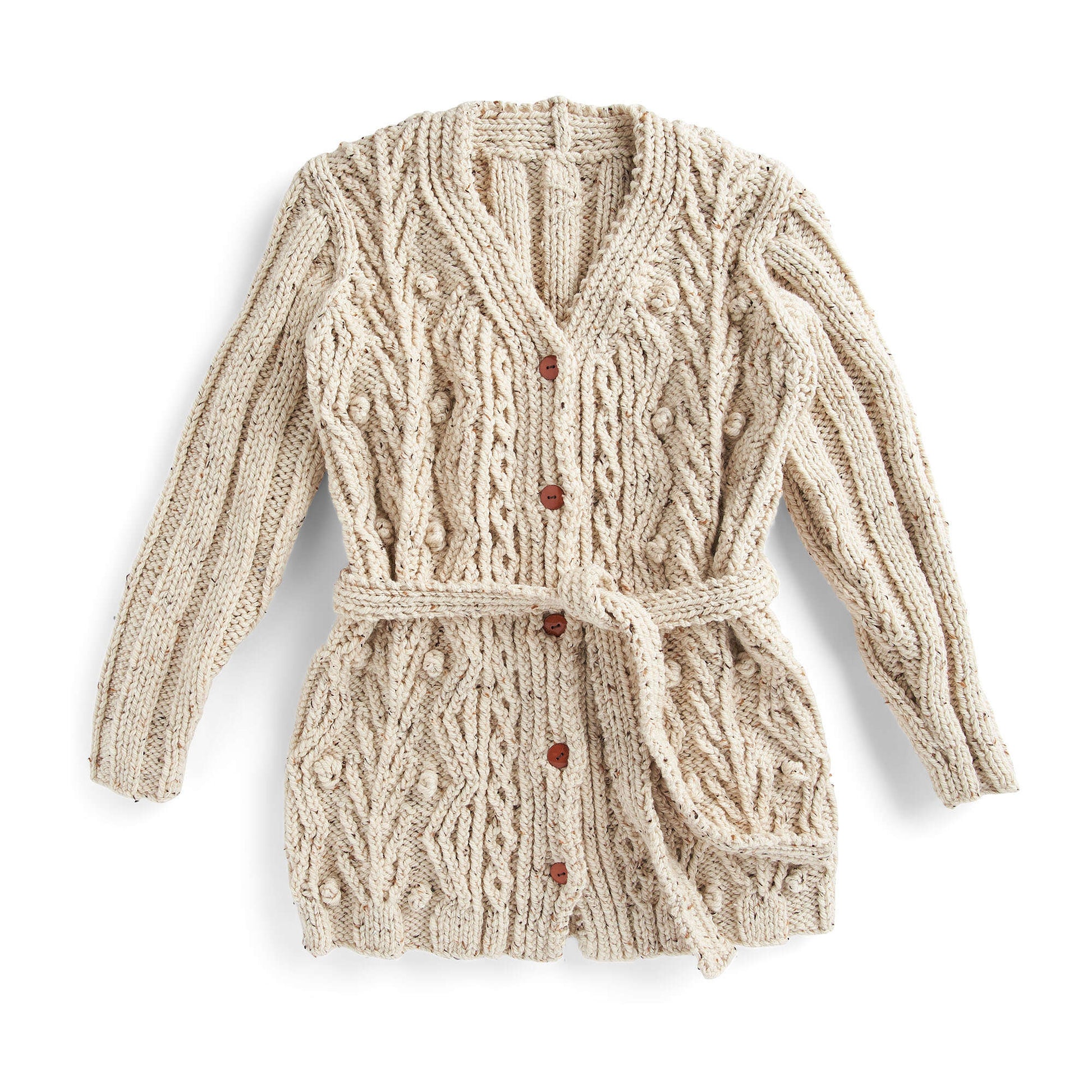 Free Patons Cable Vines Montrose Knit Cardigan Pattern