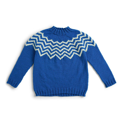 Patons Sharp Chevron Knit Pullover Knit Sweater made in Patons Inspired yarn