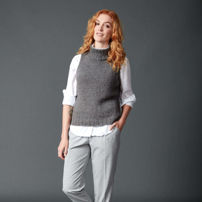 Patons Sleeveless Knit Turtleneck 2XL/3XL