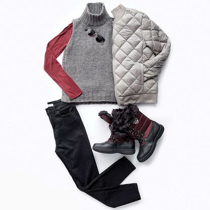 Patons Sleeveless Knit Turtleneck 2XL/3XL