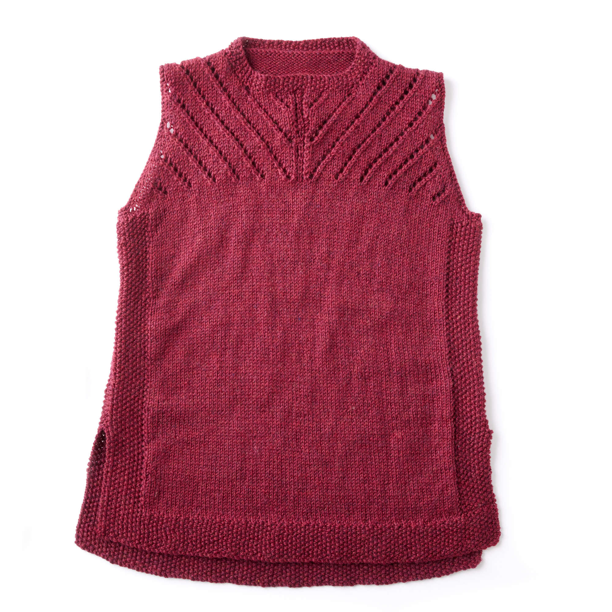 Free Patons Sleeveless Knit Shell Pattern | Yarnspirations