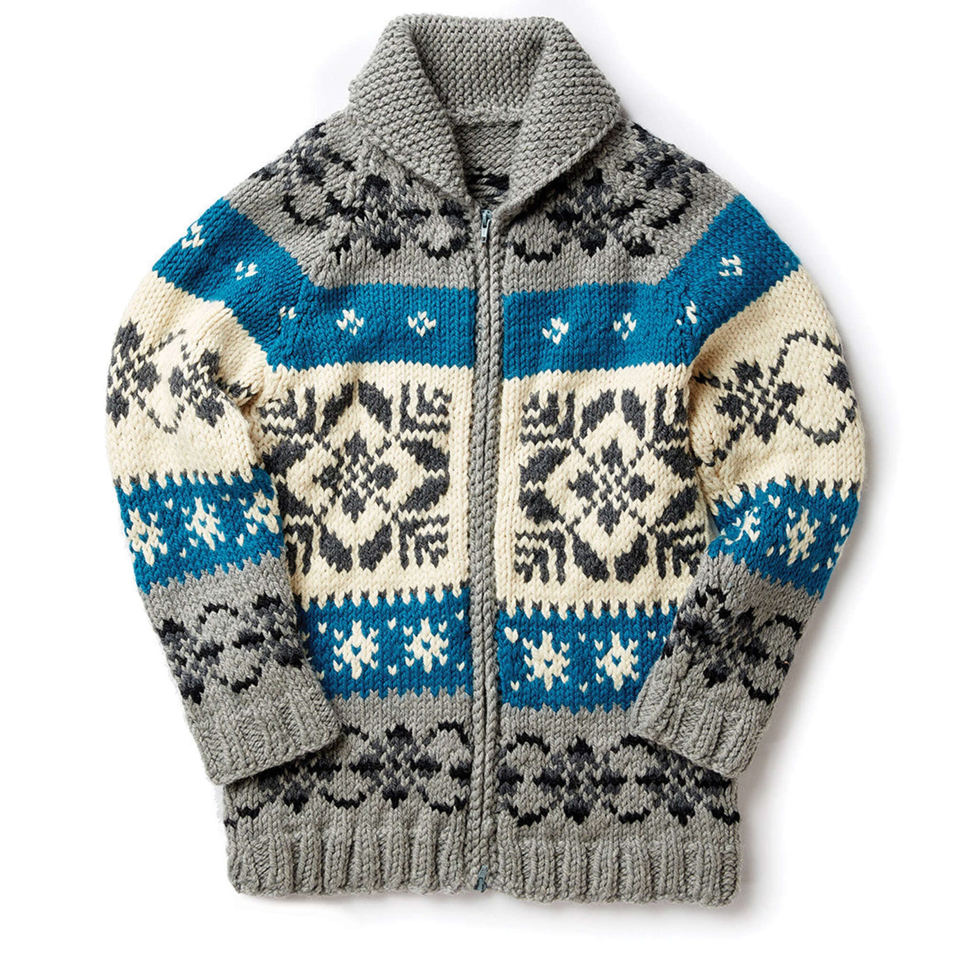 Free Patons Nordic Stag Knit Jacket Pattern