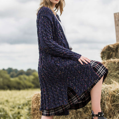 Patons Winding Ropes Knit Cable Coatigan 4XL/5XL