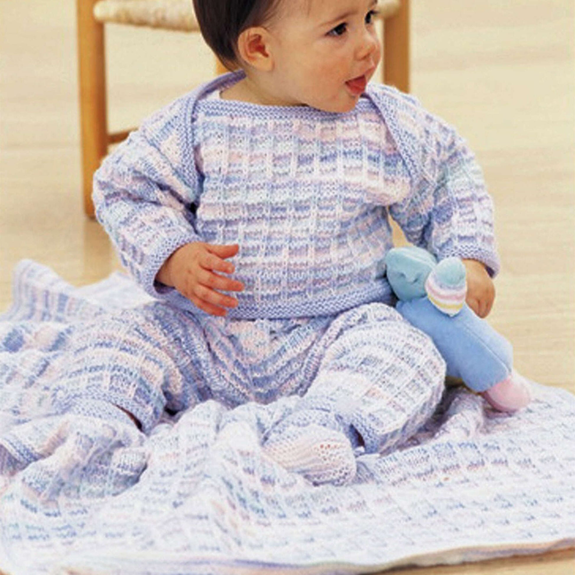 Free Patons Soft Shades Knit Blanket Pattern