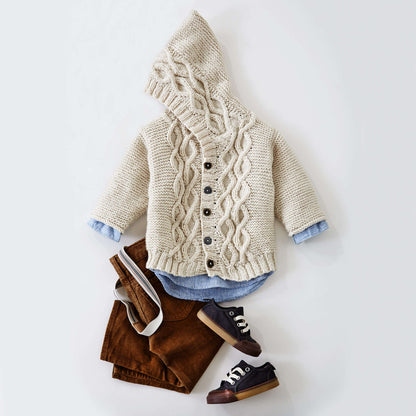 Patons Cabled Knit Cardigan Boy