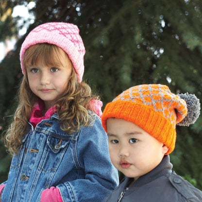 Patons Knit Lattice Fair Isle Hat Girls