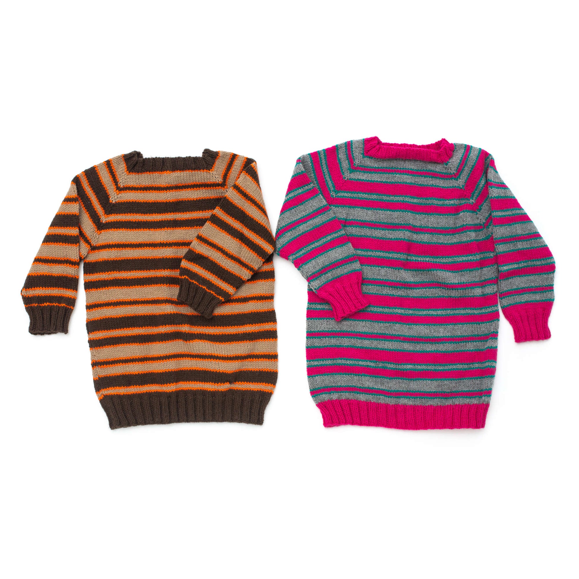 Free Patons Top Down Super Stripes Sweater Knit Pattern