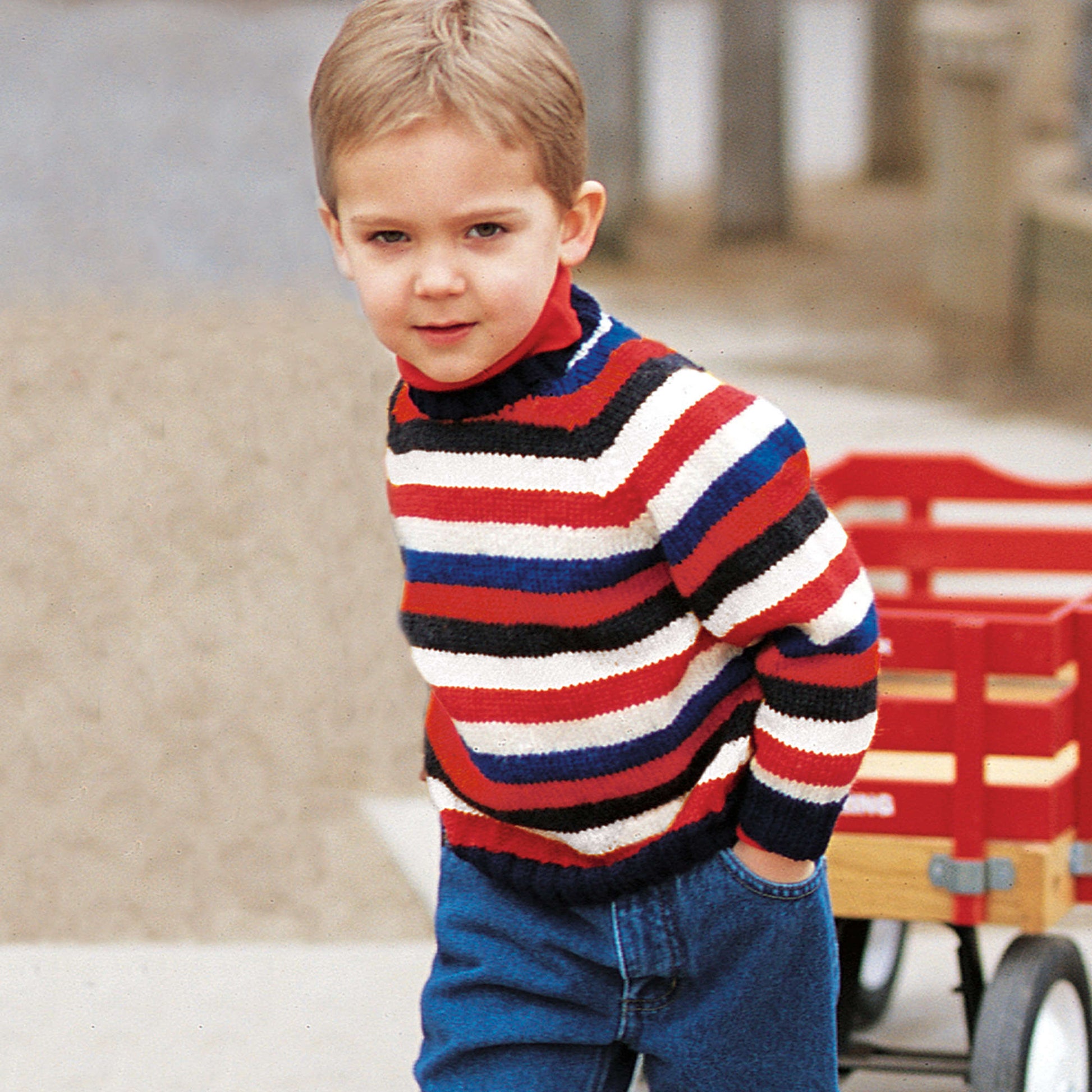 Free Patons Andrew's Stripes Knit Pattern