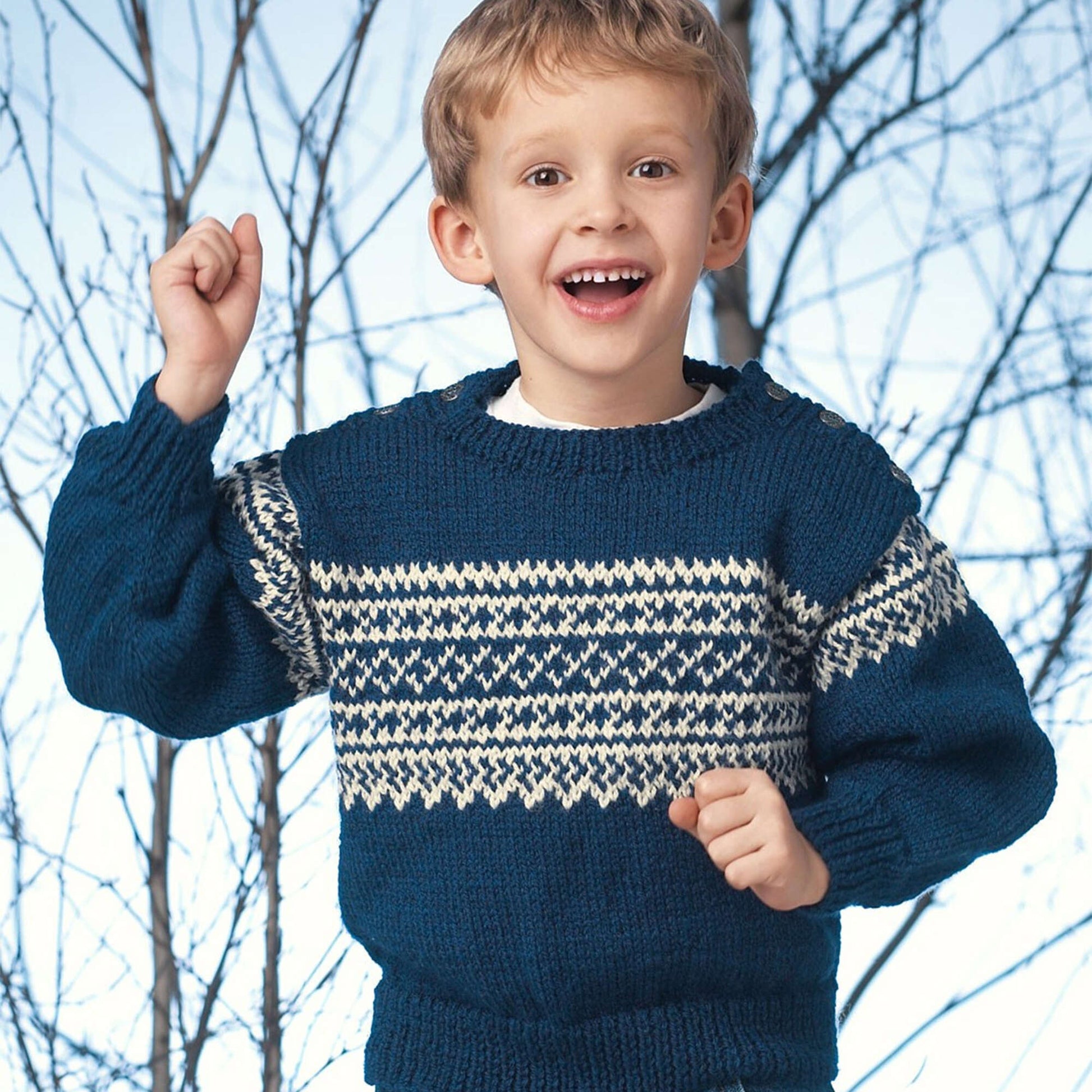 Free Patons Pullover With Norwegian Pattern Knit Pattern