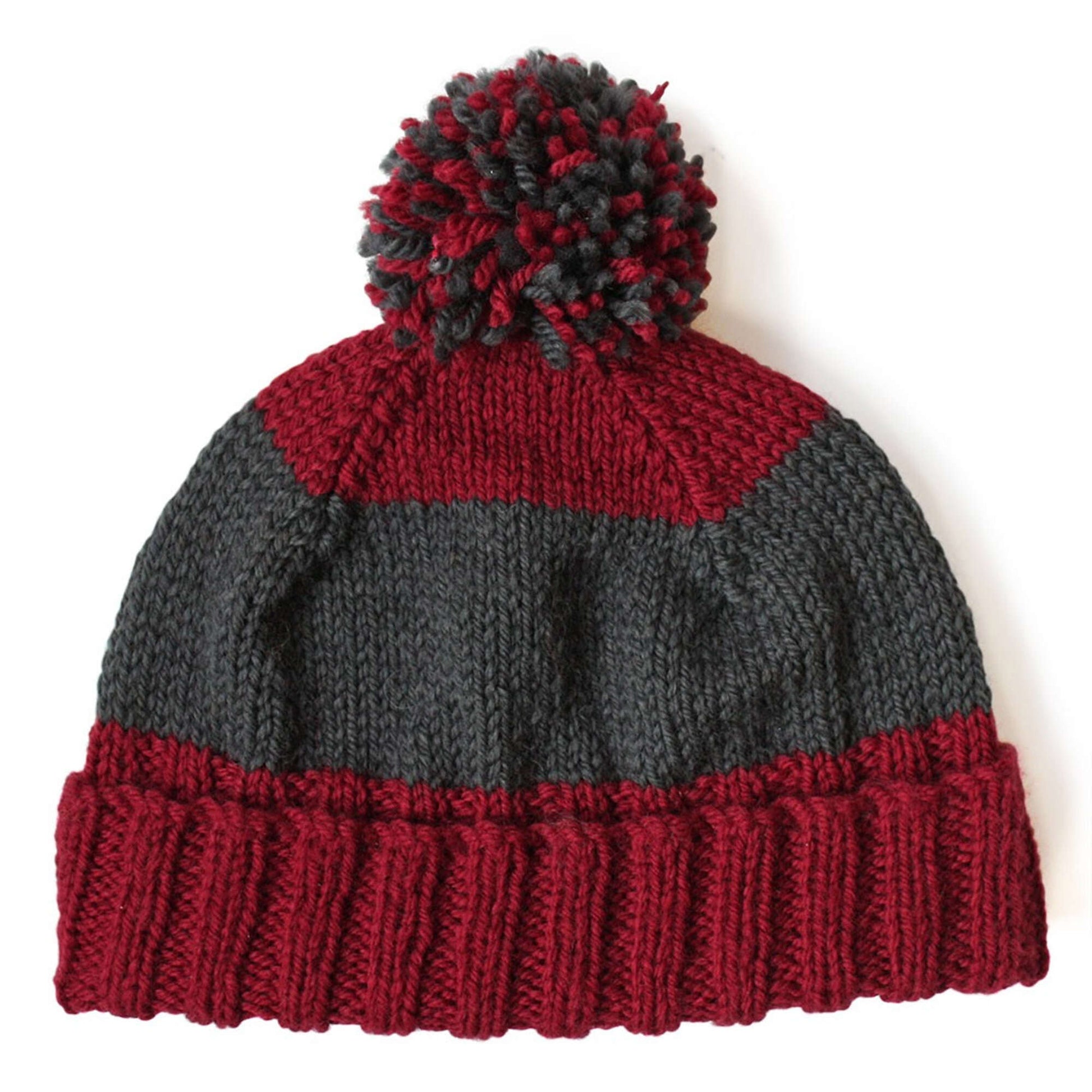 Free Patons Beat The Bands Hat Knit Pattern