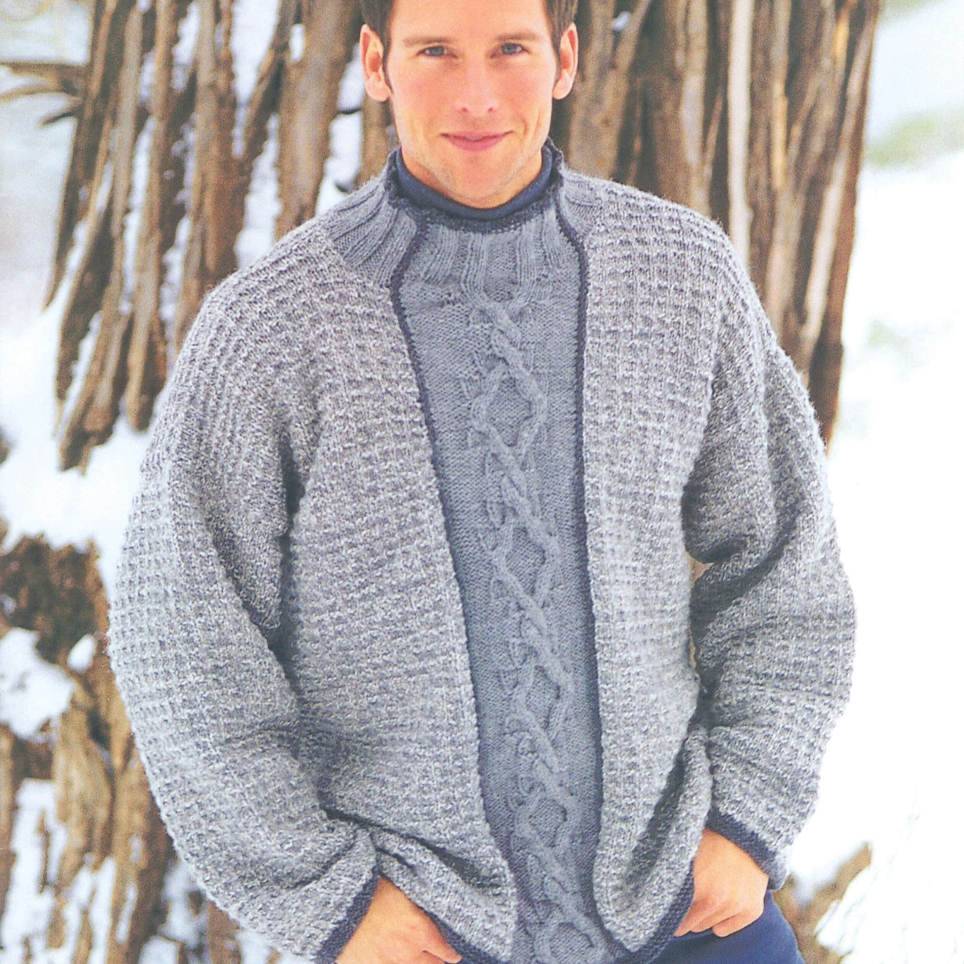 Free Patons Faded Cable Panel Knit Pattern