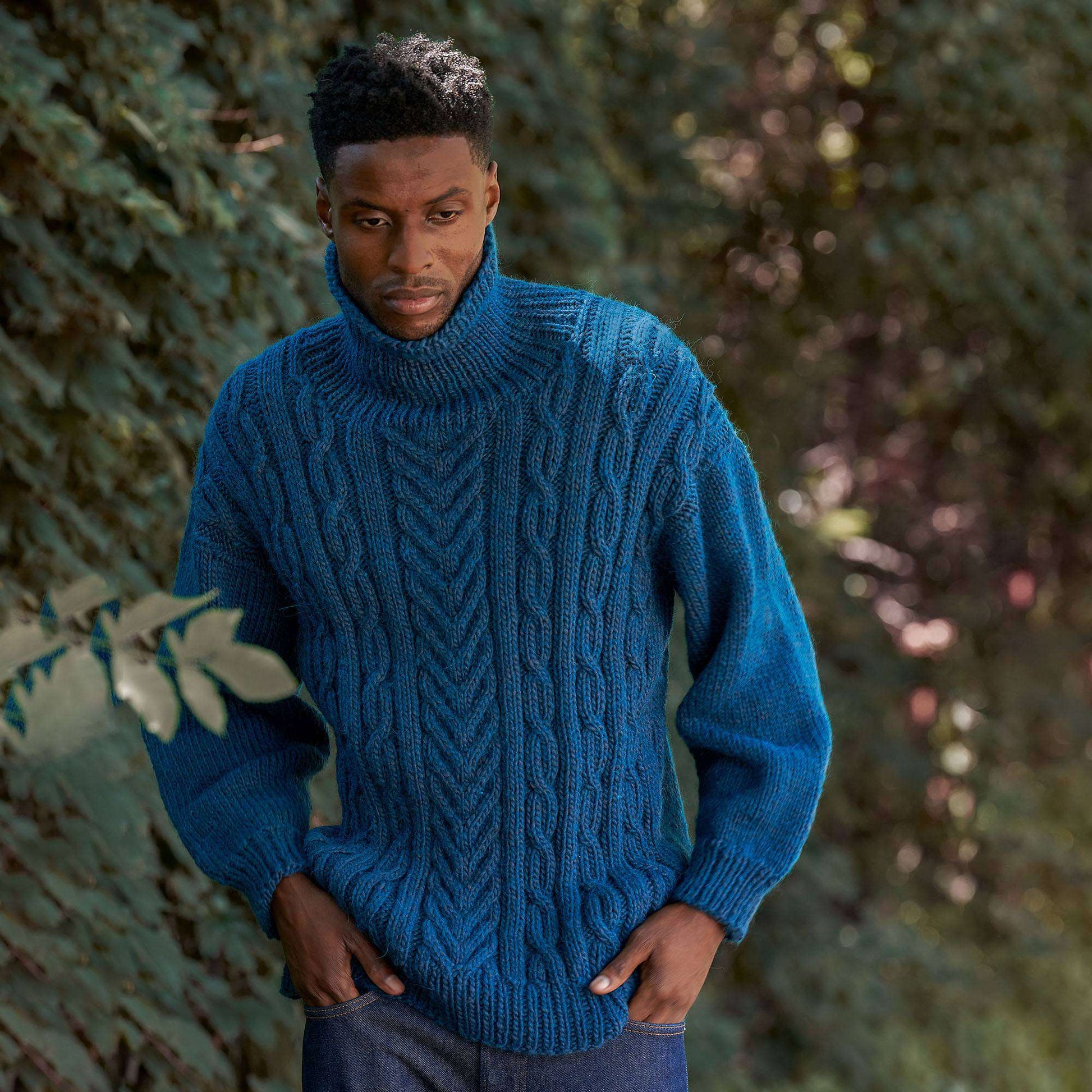 Free Patons Guildwood Cable Knit Pullover Pattern