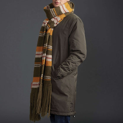 Patons Moss Stripe Knit Super Scarf Single Size